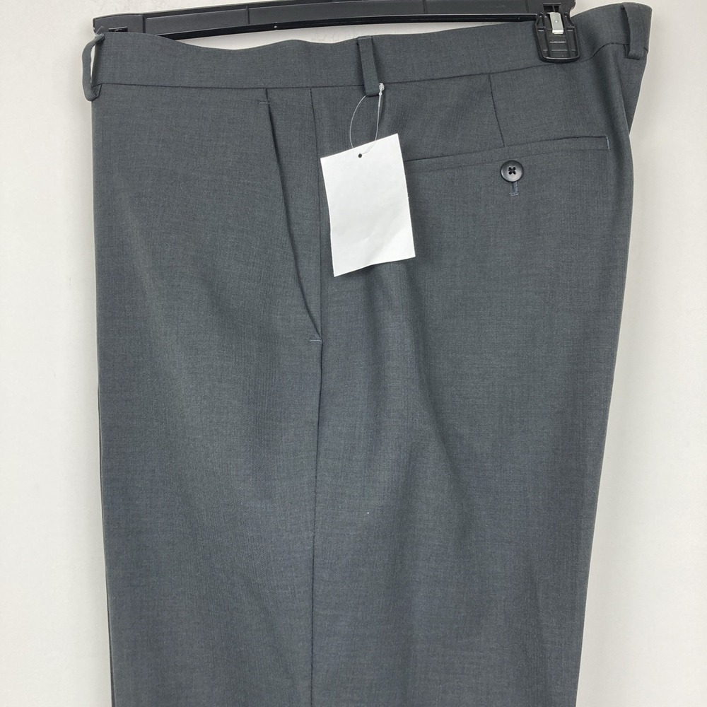 Alfani Mens Slim fit Dress Pants 38W 30L Charcoal Grey Solid Stretch